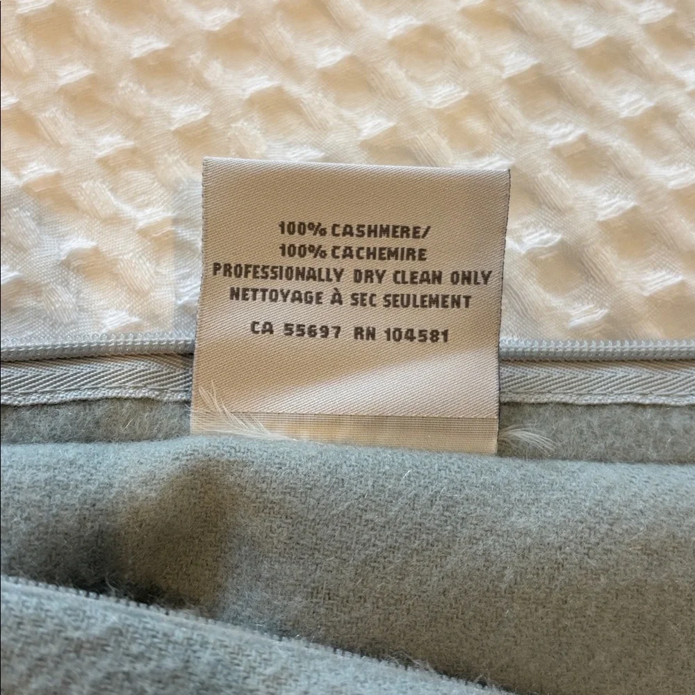 Restoration Hardware (2) Cashmere Throw Pillow Covers Zip Soft Blue 23” x 23” RH